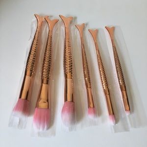 Makeup, Mermaid Brushes, Cute Set of 6